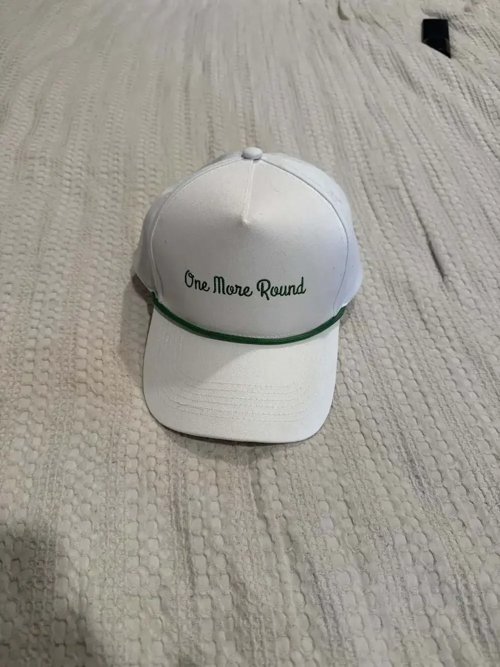 One More Round White Rope Golf Hat Adjustable Strapback